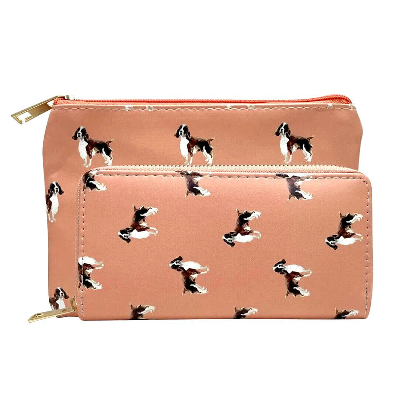 Ladies Springer Spaniel Purse Wallet zipped multi compartment Dog lover gift