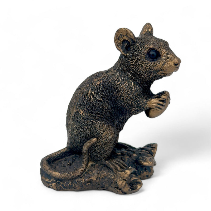 Mouse with Acorn figurine, Leonardo Reflections Bronzed range, gift boxed