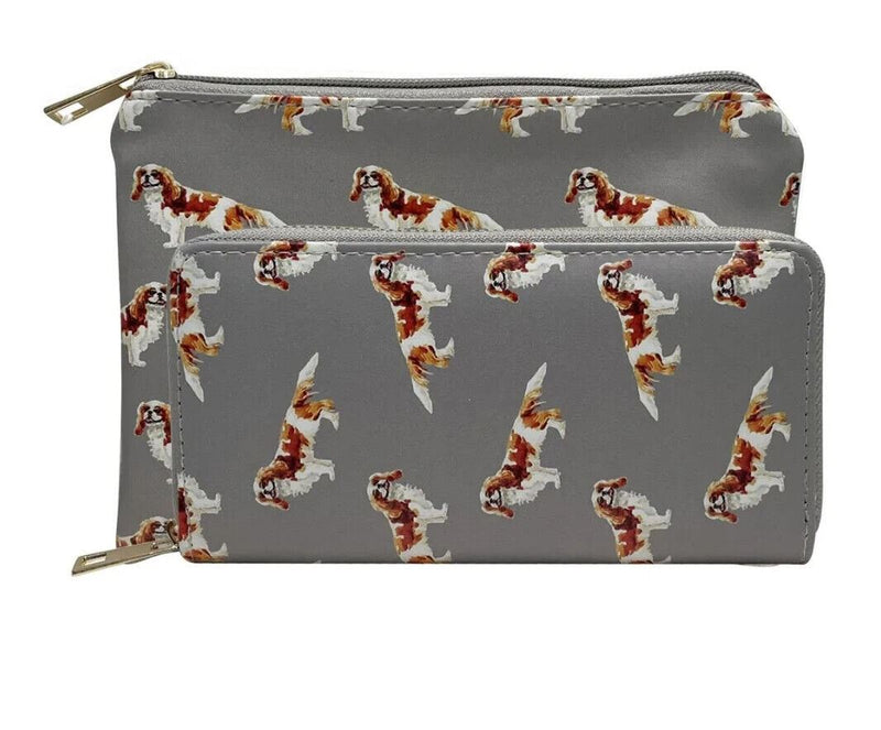 Ladies King Charles Spaniel Purse Wallet zipped multi compartment Dog lover gift