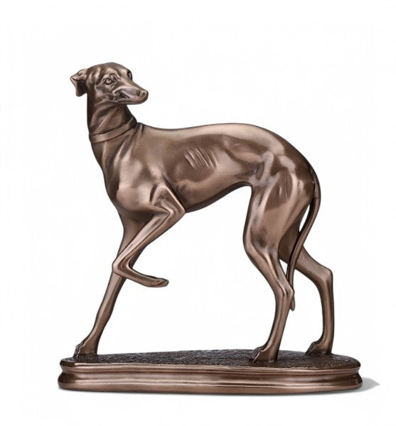 Beauchamp Bronze single Whippet ornament figurine in Cold Cast Bronze