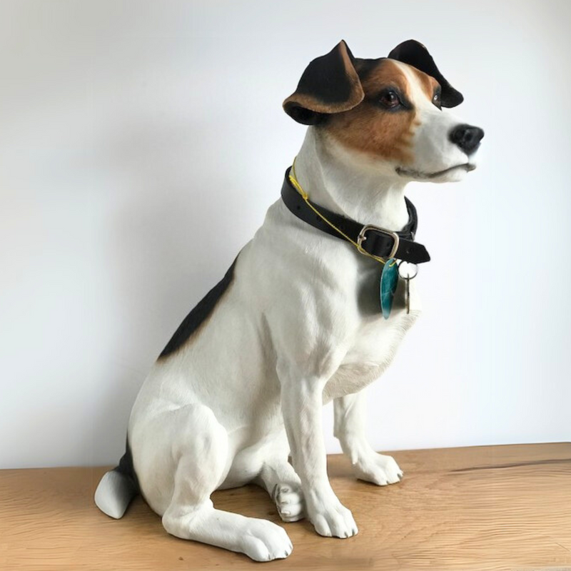 Extra Large 24cm Jack Russell ornament figurine lifelike Leonardo, gift boxed