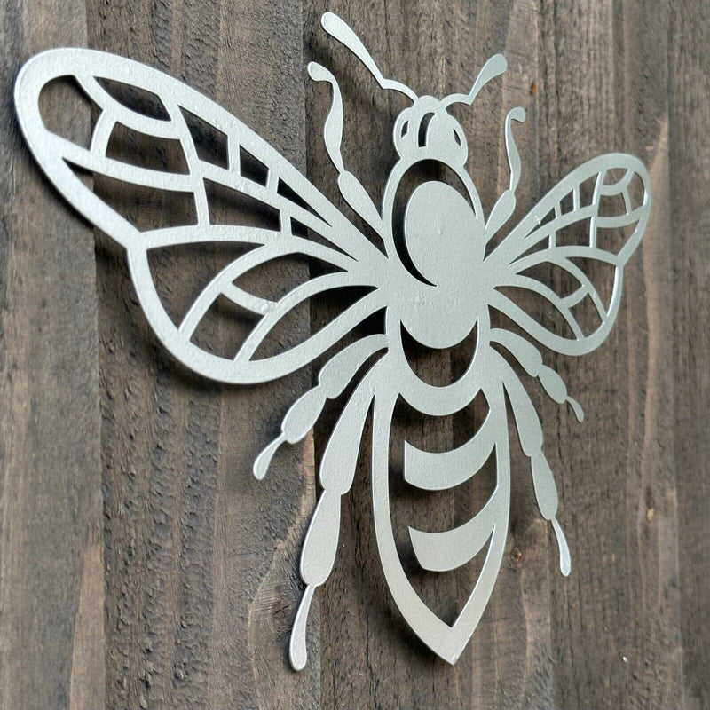 Large Bee decorations SET of 2 x 40cm metal fence wall art decor bee lover gift