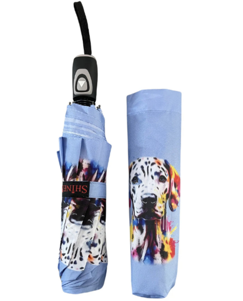 Folding Umbrella with watercolour style print - Dalmatian