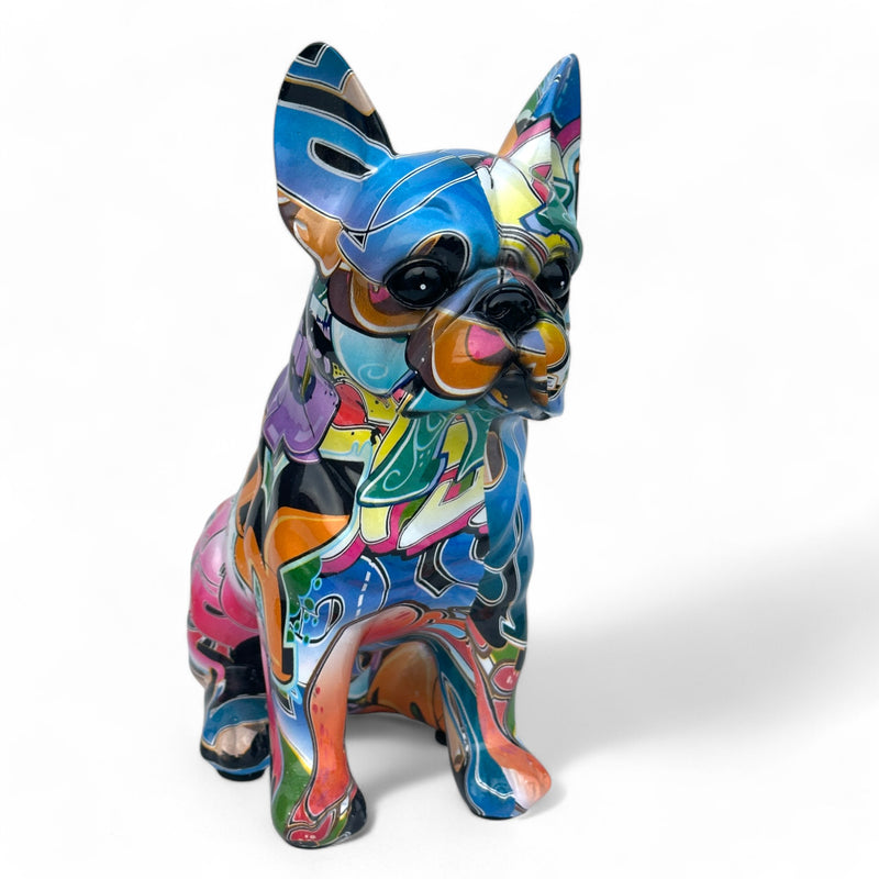 New Graffiti Street Art design sitting French Bulldog 'Frenchie' ornament figurine by Lesser & Pavey (22cm)