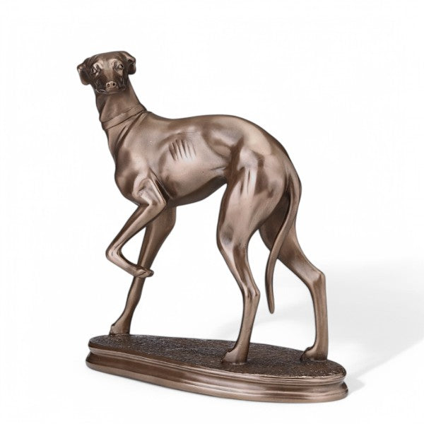 Beauchamp Bronze single Whippet ornament figurine in Cold Cast Bronze