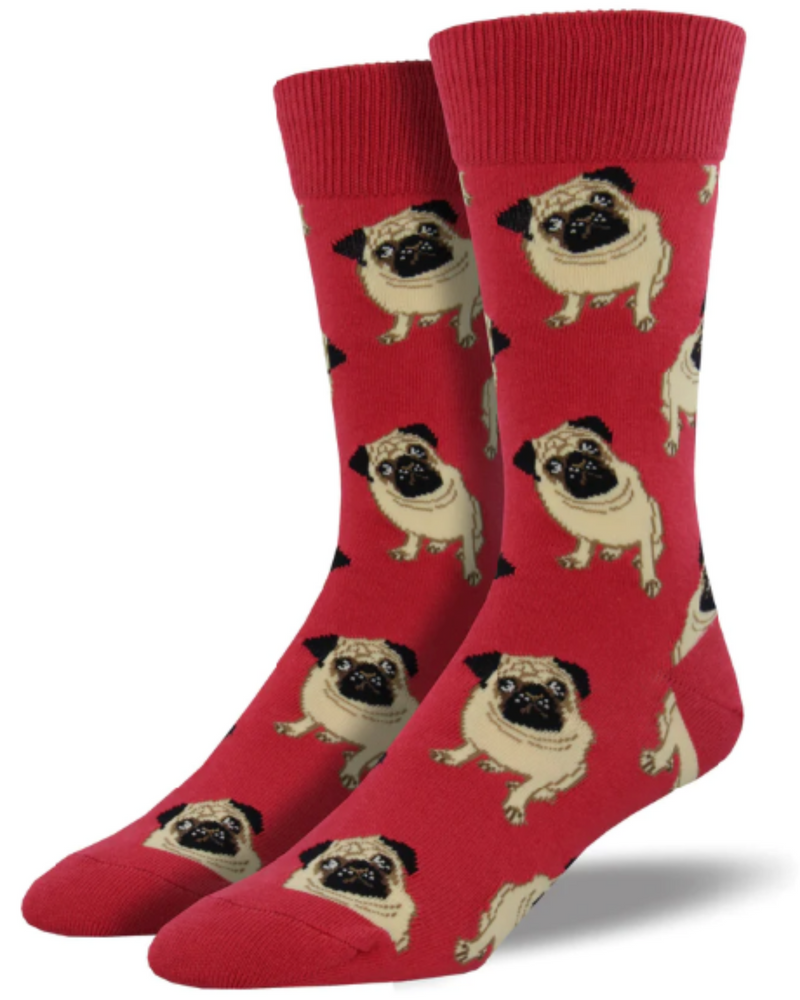 Men's Socksmith Pug socks RED (6 PACK)