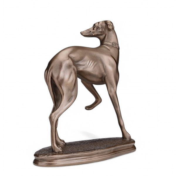 Beauchamp Bronze single Whippet ornament figurine in Cold Cast Bronze