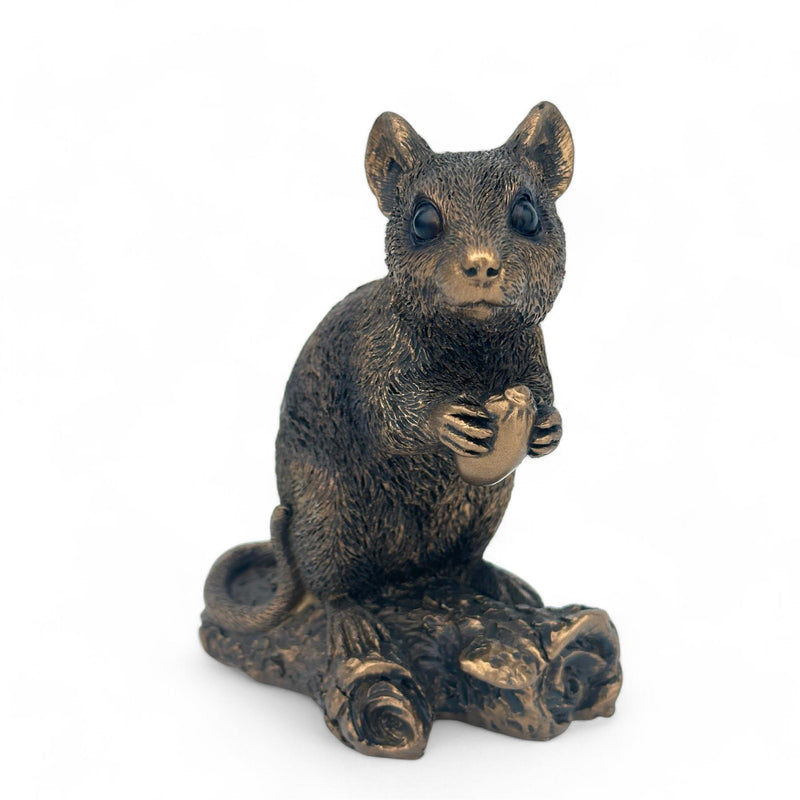 Mouse with Acorn figurine, Leonardo Reflections Bronzed range, gift boxed