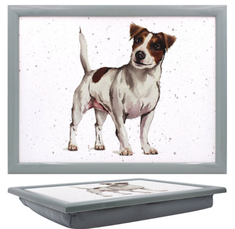 Jack Russell Laptray Leonardo hard top padded TV Lap Tray Terrier Dog lover gift