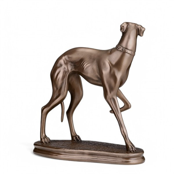 Beauchamp Bronze single Whippet ornament figurine in Cold Cast Bronze