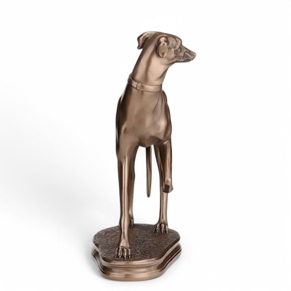 Beauchamp Bronze single Whippet ornament figurine in Cold Cast Bronze