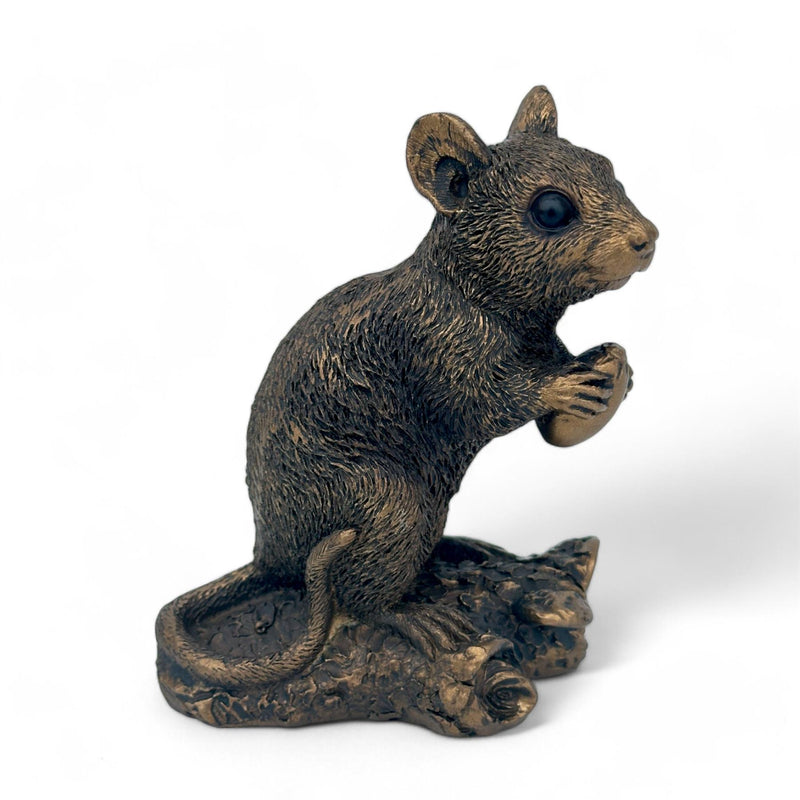 Mouse with Acorn figurine, Leonardo Reflections Bronzed range, gift boxed