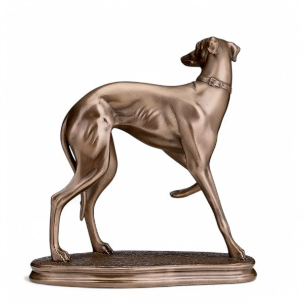 Beauchamp Bronze single Whippet ornament figurine in Cold Cast Bronze