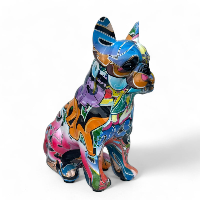 New Graffiti Street Art design sitting French Bulldog 'Frenchie' ornament figurine by Lesser & Pavey (22cm)