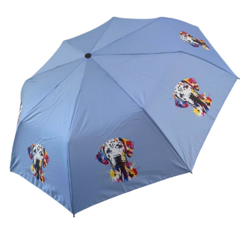 Folding Umbrella with watercolour style print - Dalmatian