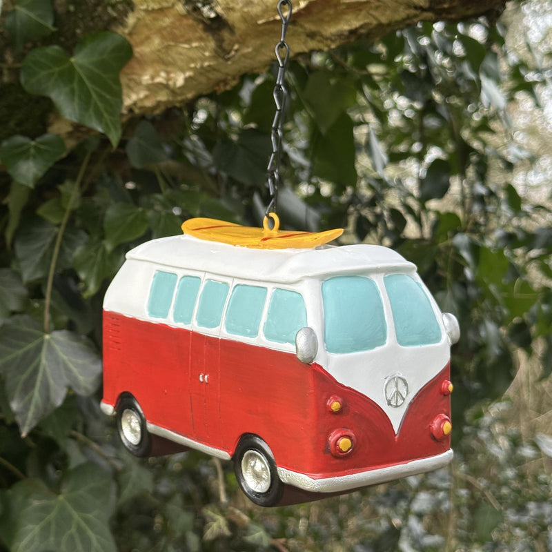 Novelty Campervan shaped Bird House Nest Box, gift boxed