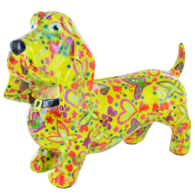 Pomme Pidou 'Bruce' the Basset Hound ceramic Money Box, 24cm