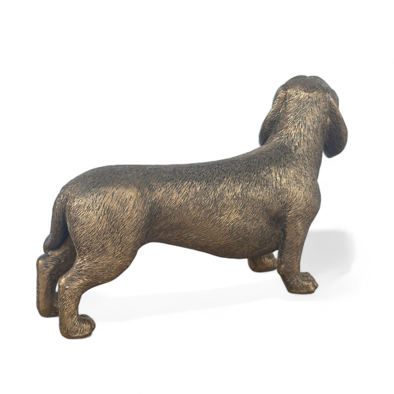 Dachshund figurine from the Leonardo Reflections Bronzed range, gift boxed