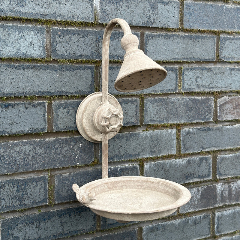 Old Shower Head Bird Bath or Feeder sturdy metal easy hang garden bird lover gift