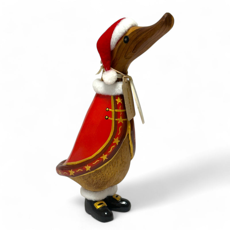 DCUK Traditional Christmas Ducklings made from hand crafted wood, with name tag