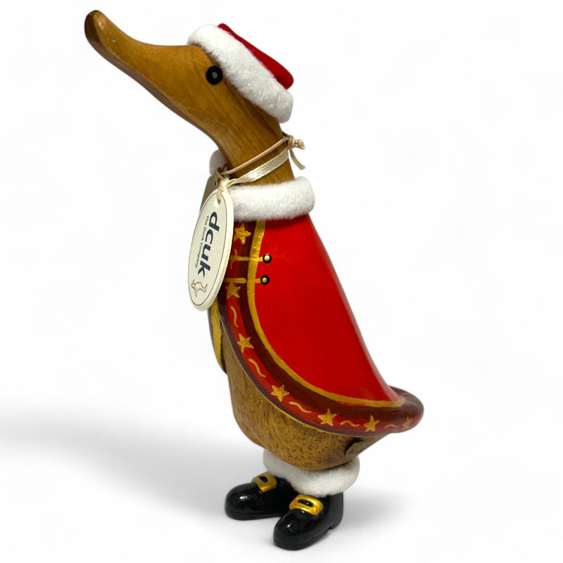 DCUK Traditional Christmas Ducklings made from hand crafted wood, with name tag