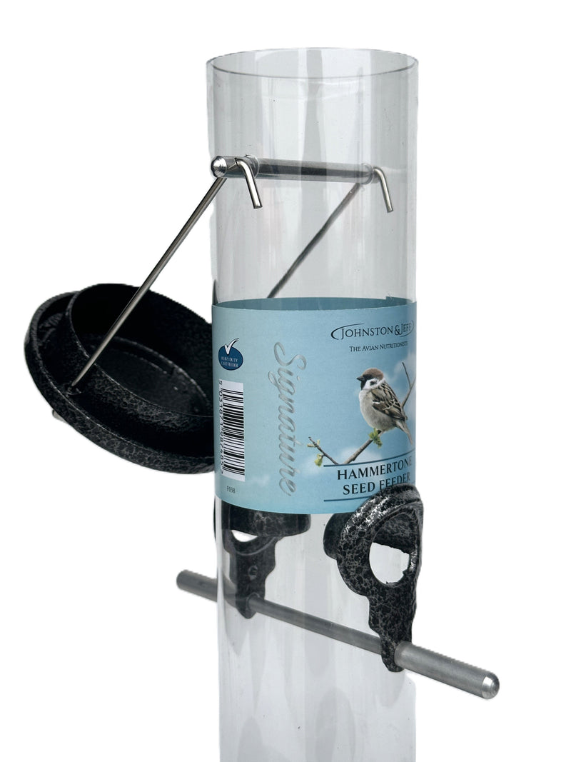 Bird Seed feeder, heavy duty metal construction 4 port feeder by Johnston & Jeff