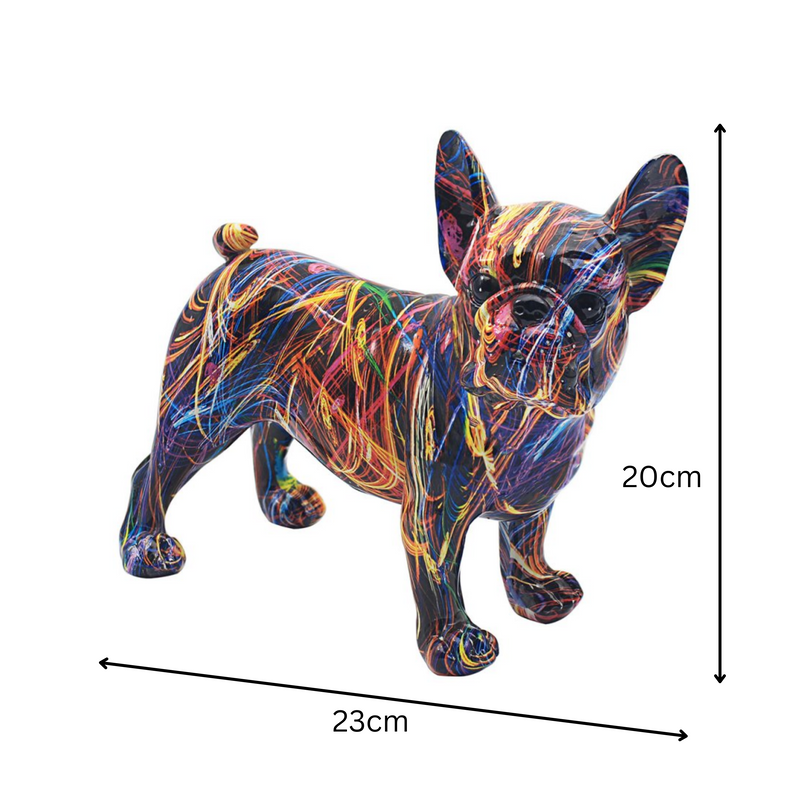 Supernova French Bulldog bright coloured standing Frenchie ornament figurine