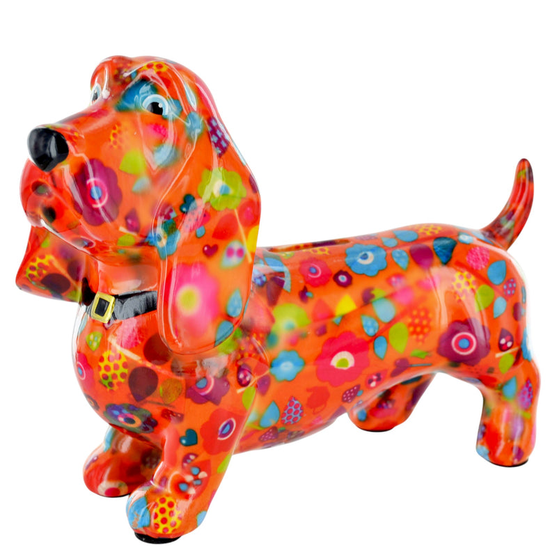 Pomme Pidou 'Bruce' the Basset Hound ceramic Money Box, 24cm