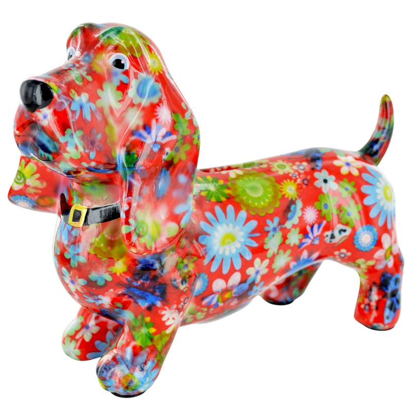 Pomme Pidou 'Bruce' the Basset Hound ceramic Money Box, 24cm