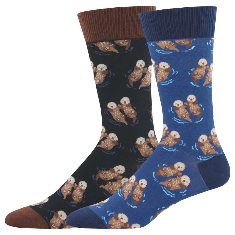 Socksmith 'SIGNIFICANT OTTER' Otter design Men's quality Cotton mix crew socks