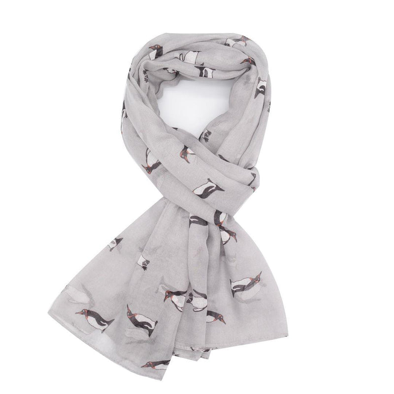 Lightweight Penguin Design Scarf Sarong in a choice of colours