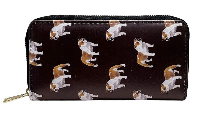 Ladies English Bulldog Purse Wallet zipped multi compartment Dog lover gift