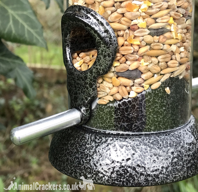 Bird Seed feeder, heavy duty metal construction 4 port feeder by Johnston & Jeff