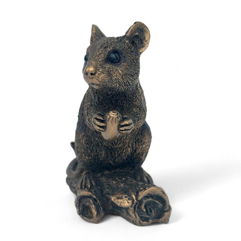 Mouse with Acorn figurine, Leonardo Reflections Bronzed range, gift boxed