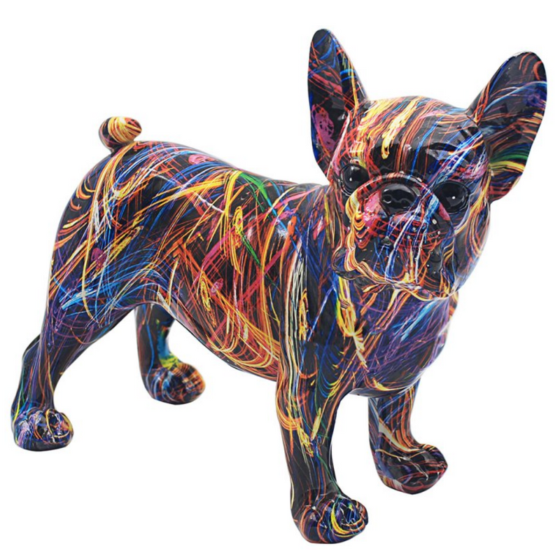 Supernova French Bulldog bright coloured standing Frenchie ornament figurine