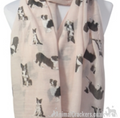 Border Collie (black & white print) ladies Scarf Sarong, quality cotton mix fabric