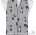 Border Collie (black & white print) ladies Scarf Sarong, quality cotton mix fabric