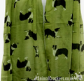 Border Collie (black & white print) ladies Scarf Sarong, quality cotton mix fabric