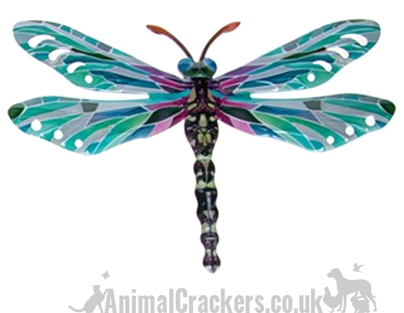 Set of 3 large (29cm) metal Dragonfly wall art decorations